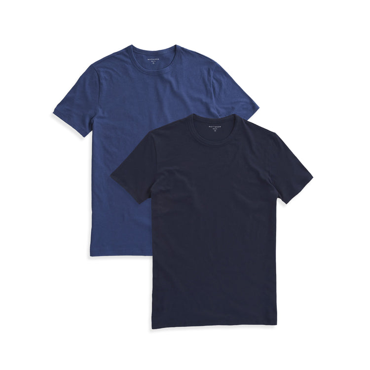  wearing Baltic Blue/Navy Classic Crew Driggs 2-Pack