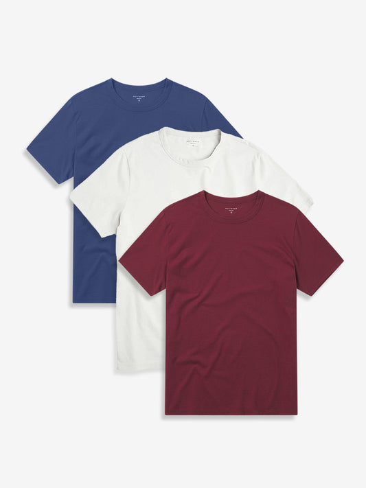 Classic Crew Driggs 3-Pack Brick Red/Bone/Graphite Blue bdl3_men_crew_tee tees