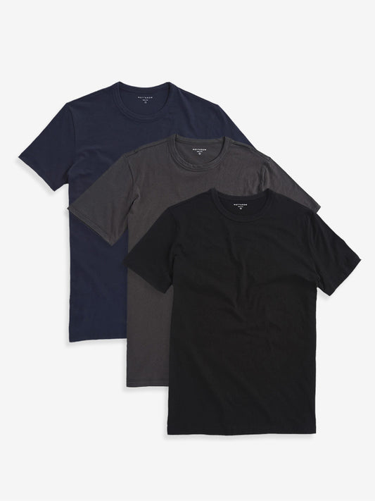 Classic Crew Driggs 3-Pack Navy/Dark Gray/Black Crew tees