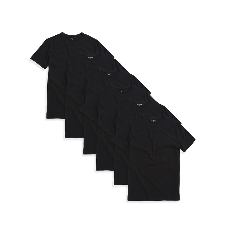 Men wearing Black Classic Crew Driggs 6-Pack tees