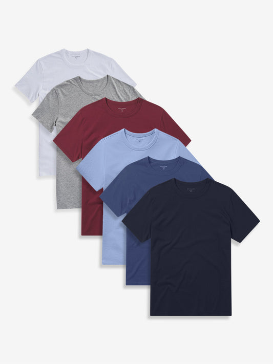Classic Crew Driggs 6-Pack White/Heather Gray/California Blue/Brick Red/Graphite Blue/Navy bdl6_men_crew_tee tees