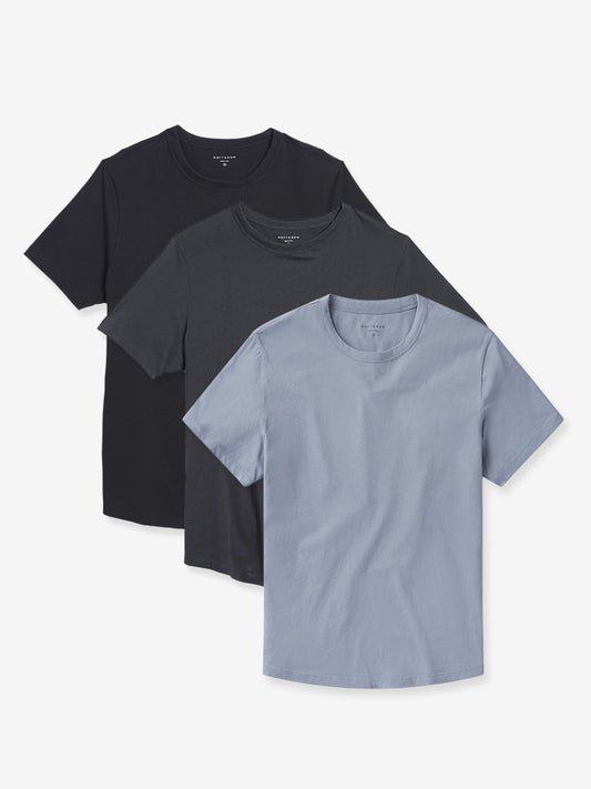 Curved Hem Driggs 3-Pack Black/Dark Gray/California Blue Curved tees