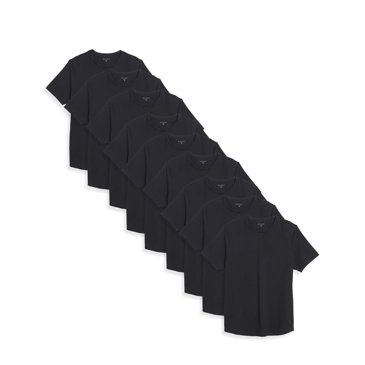  wearing Black Curved Hem Driggs 9-Pack