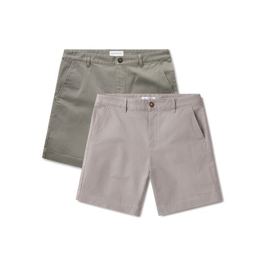 Stretch Chino Short 2-Pack Light Sage/Silver Short shorts