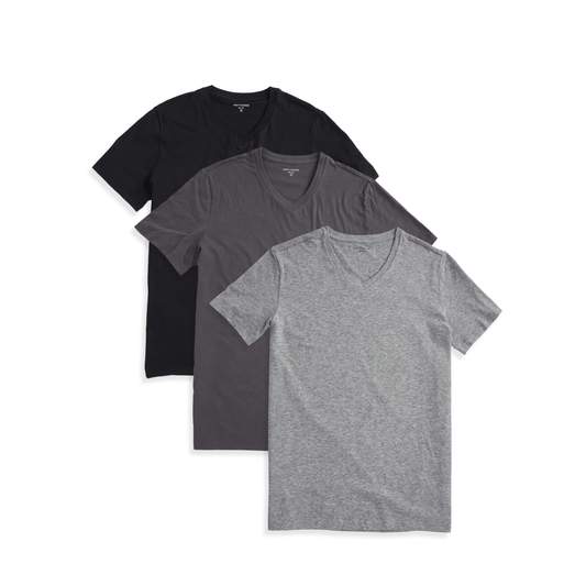 Classic V-Neck Driggs 3-Pack Black/Dark Gray/Heather Gray bdl3_men_vneck_tee tees