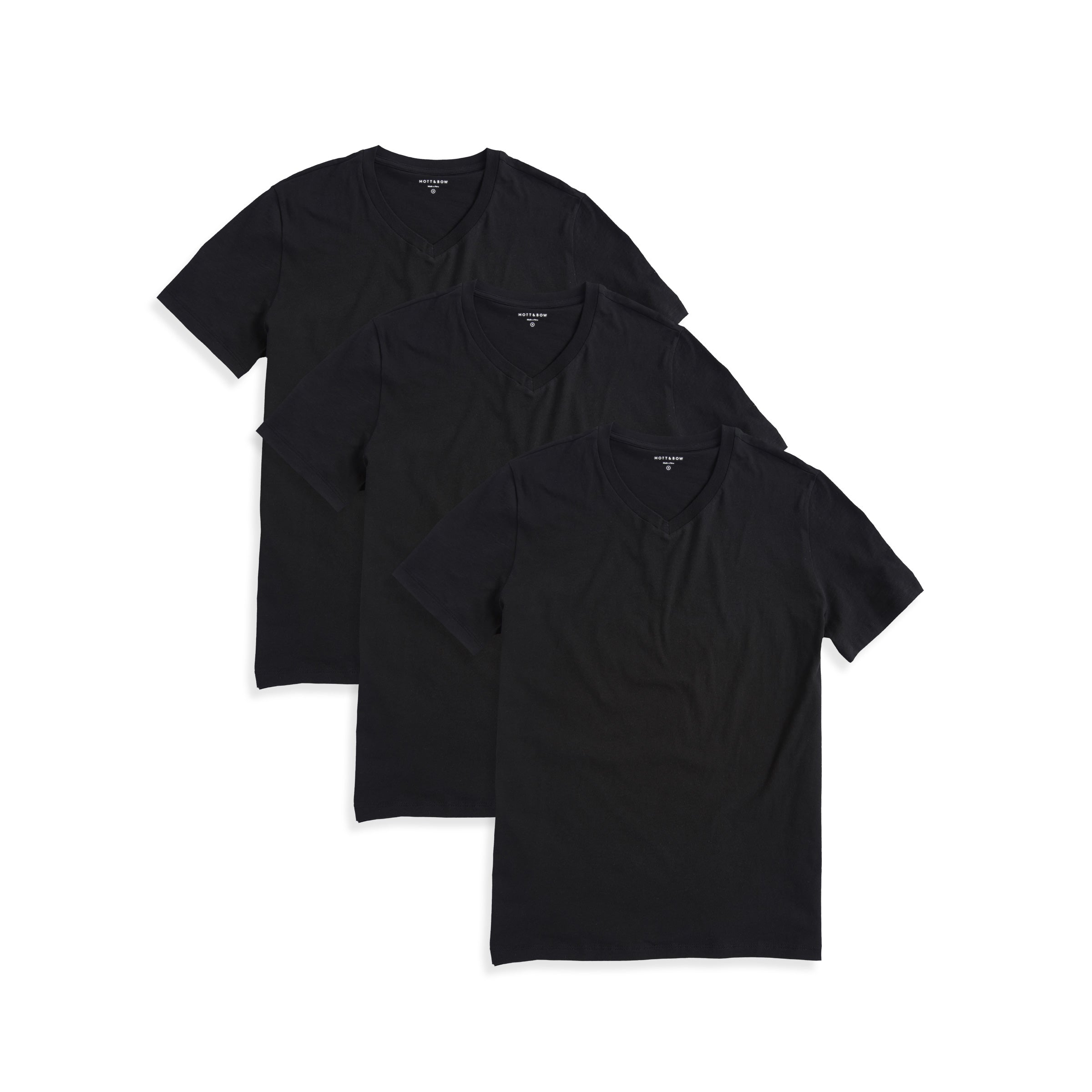  wearing Black Classic V-Neck Driggs 3-Pack tees