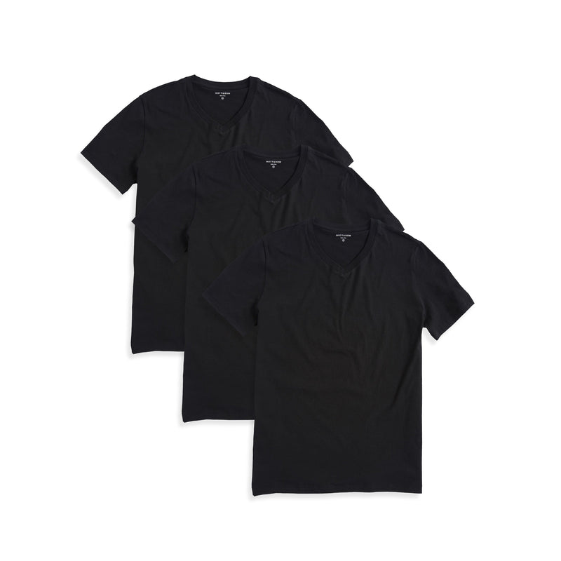  wearing Black Classic V-Neck Driggs 3-Pack tees