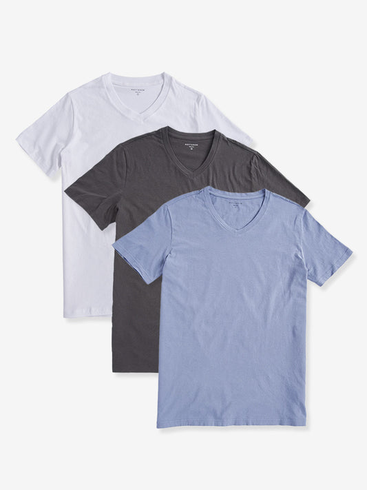 Classic V-Neck Driggs 3-Pack Dark Gray/California Blue/White V-Neck tees