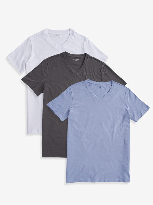 Classic V-Neck Driggs 3-Pack White/Dark Gray/California Blue bdl3_men_vneck_tee tees