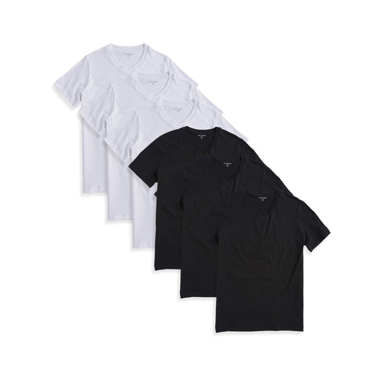 Classic V-Neck Driggs 6-Pack Black/White V-Neck tees
