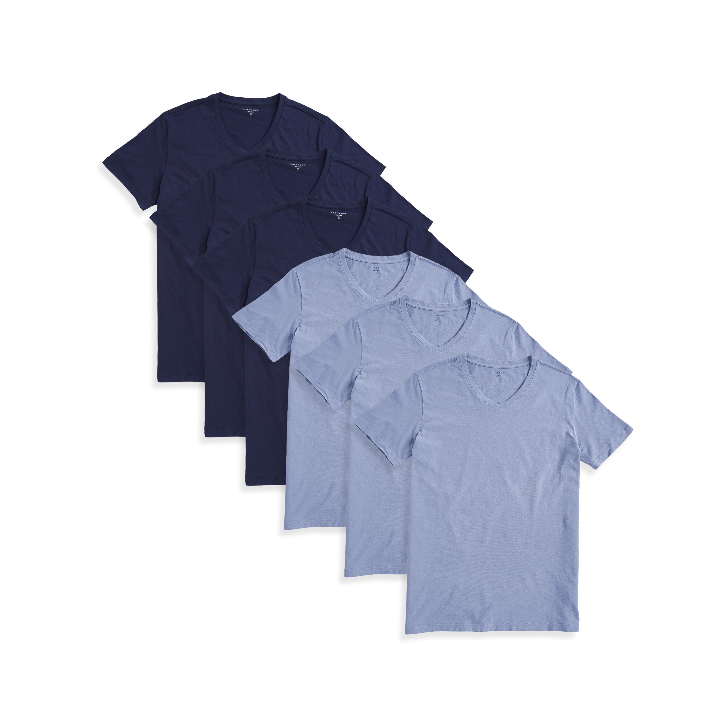  wearing California Blue/Navy Classic V-Neck Driggs 6-Pack