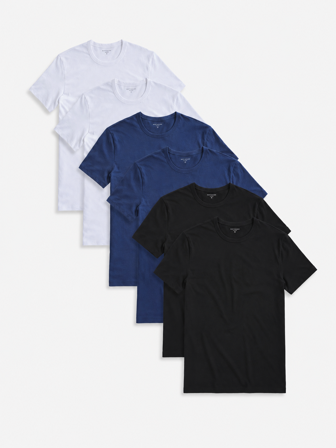 wearing Black/White Classic Crew Driggs 6-Pack Pre Order tees