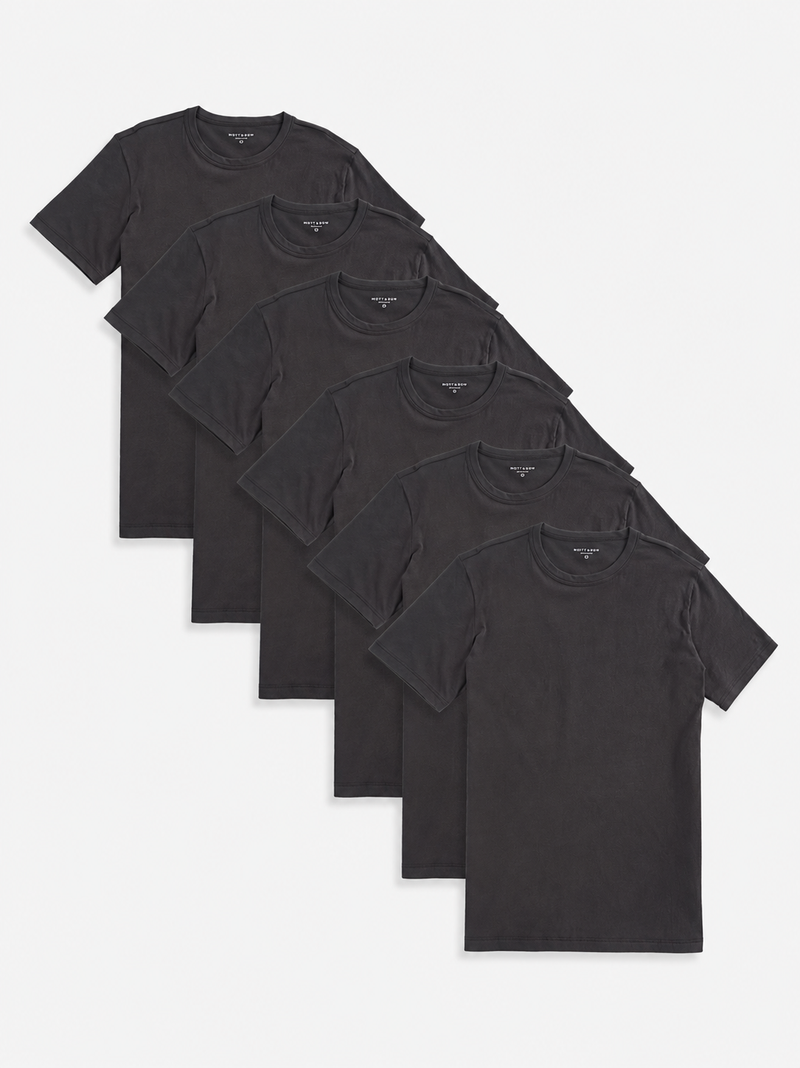  wearing Black/White Classic Crew Driggs 6-Pack Pre Order tees