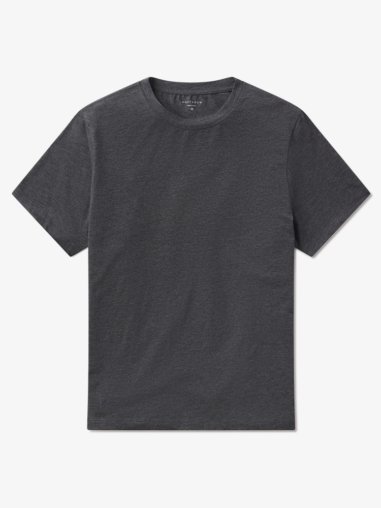 Men wearing Charcoal Heather Luxe Stretch Tee