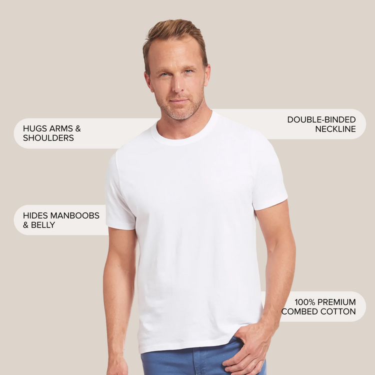 Men wearing Blanco Classic Crew Driggs Tee