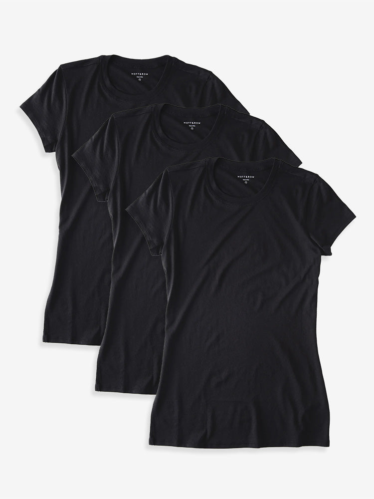  wearing Black Fitted Crew Marcy 3-Pack Pre Order