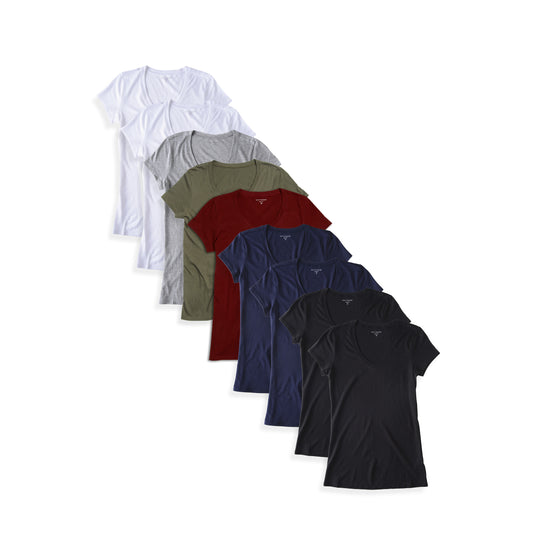 Fitted V-Neck Marcy 9-Pack  bdl9_women_vneck_tee tees