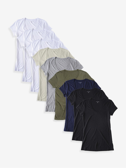 Fitted V-Neck Marcy 9-Pack tees