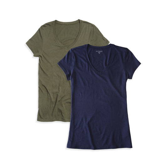 Fitted V-Neck Marcy 2-Pack tees