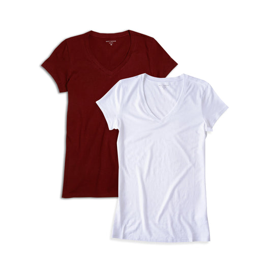 Fitted V-Neck Marcy 2-Pack tees