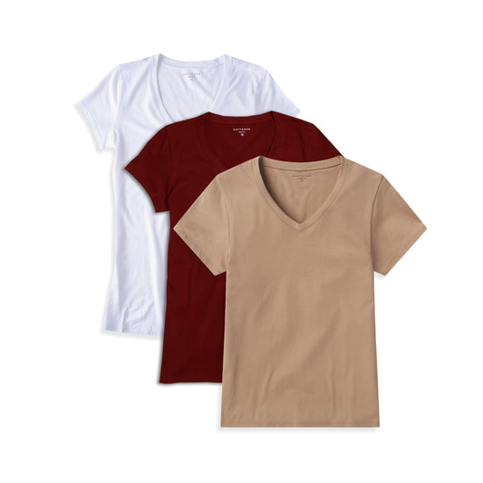 Fitted V-Neck Marcy 3-Pack  bdl3_women_vneck_tee tees