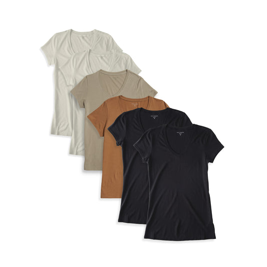 Fitted V-Neck Marcy 6-Pack  bdl6_women_vneck_tee tees
