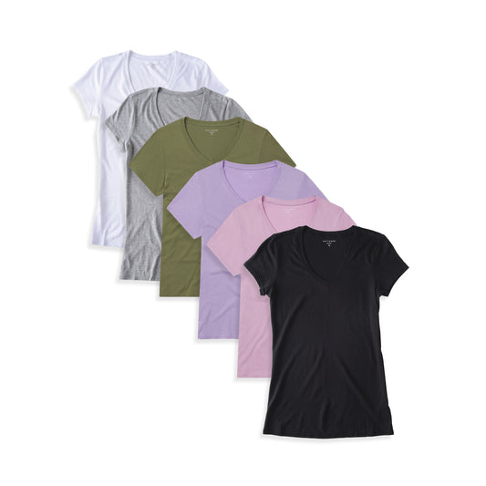 Fitted V-Neck Marcy 6-Pack  bdl6_women_vneck_tee tees