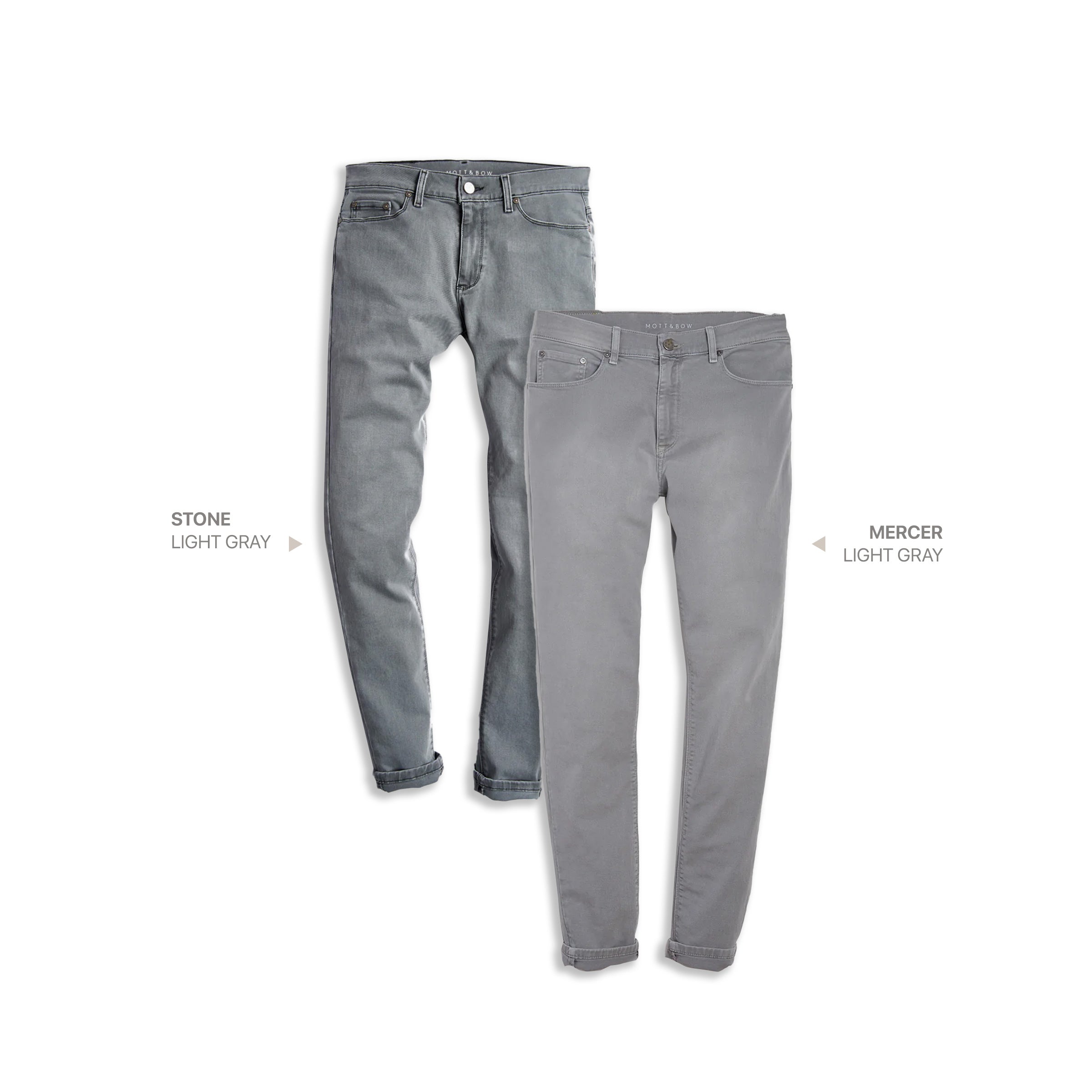  wearing Light Gray/Light Gray Straight Stone Light Gray and Straight Mercer Light Gray 2-pack Jeans jeans