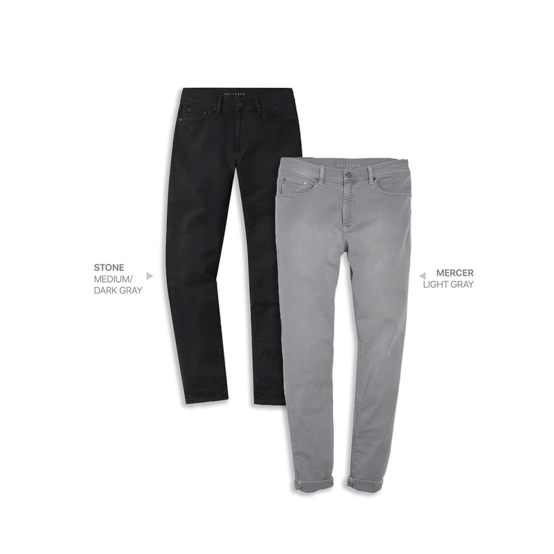  wearing Medium/Dark Gray / Light Gray Straight Stone Medium/Dark Gray and Straight Mercer Light Gray 2-pack Jeans jeans