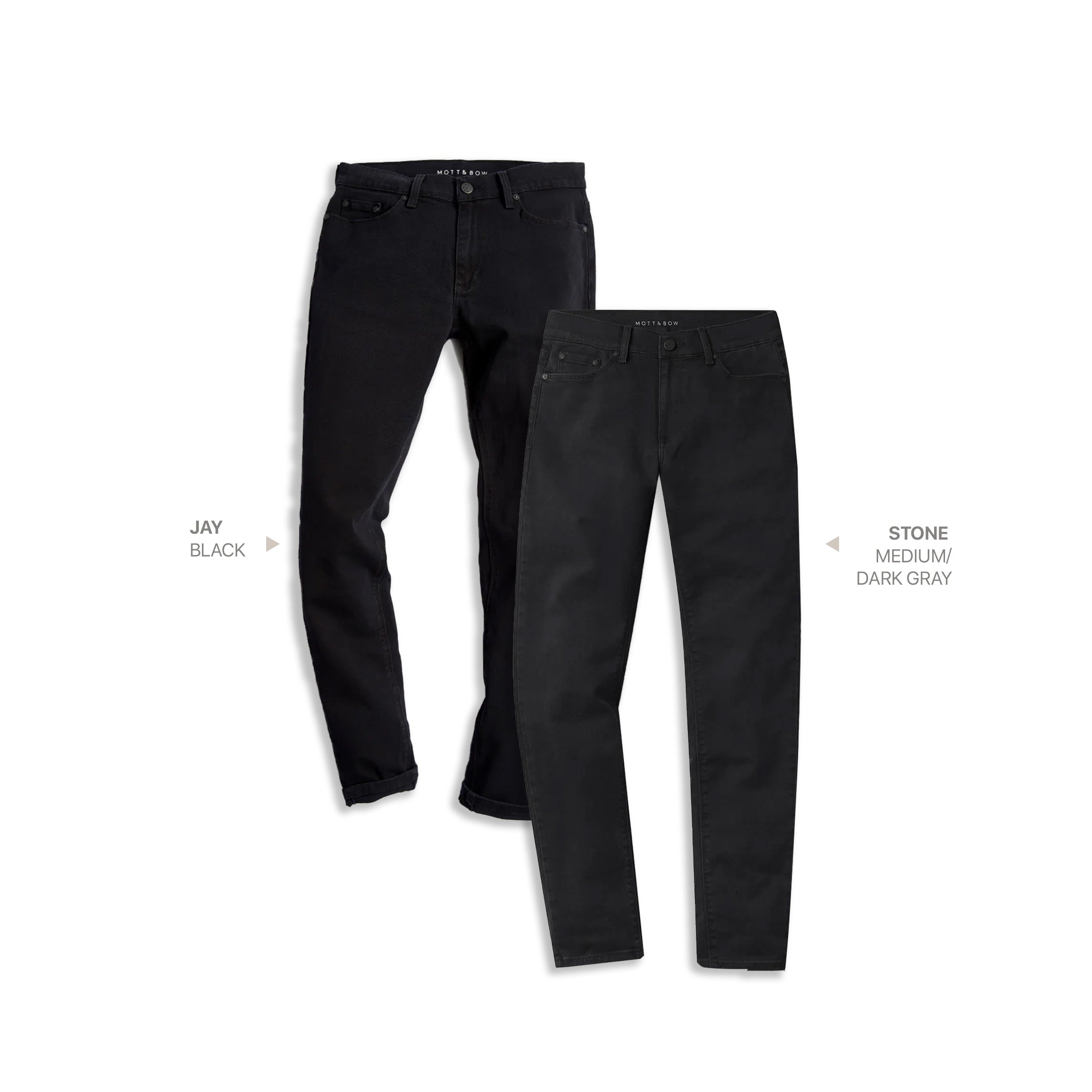  wearing Black / Medium/Dark Gray Skinny Jay Black and Skinny Stone Medium/Dark Gray 2-pack Jeans jeans