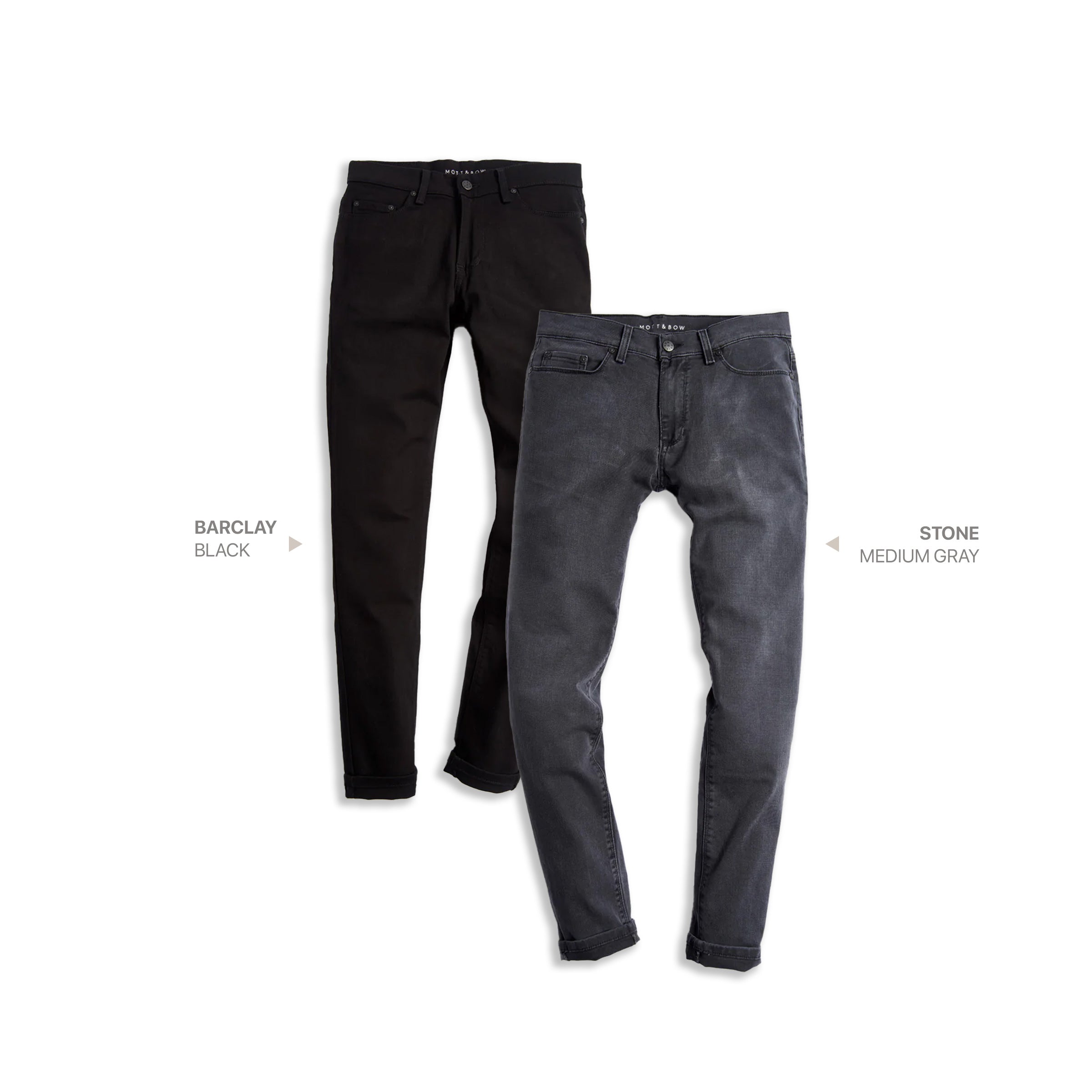  wearing Black / Medium Gray Slim Barclay Black and Slim Stone Medium Gray 2-pack Jeans jeans