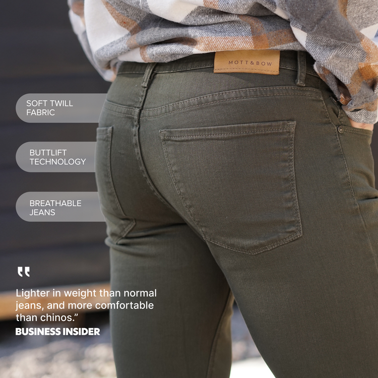 Men wearing Verde musgo Slim Mercer Jeans