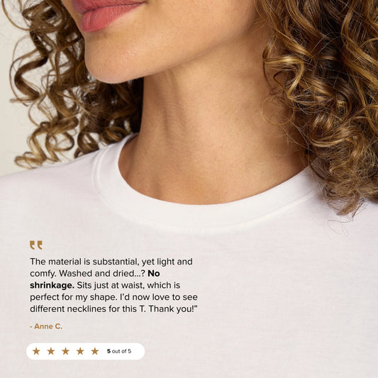 Everyday Cotton Crew Tee White Crew tees