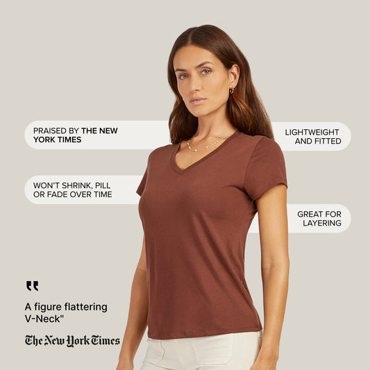 Fitted V-Neck Marcy Tee  V-Neck tees