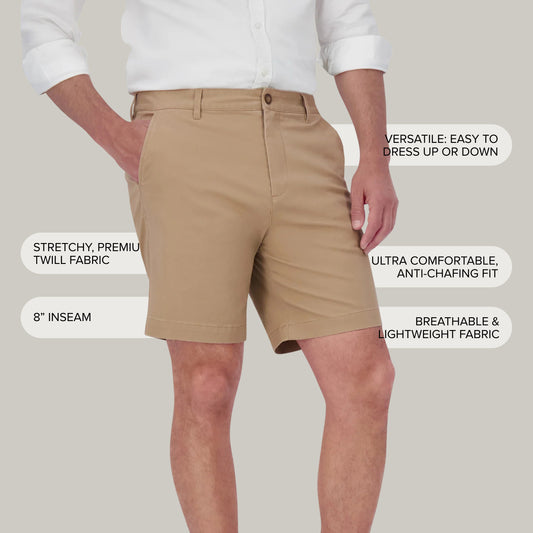 Stretch Chino Short Khaki slim-shorts shorts