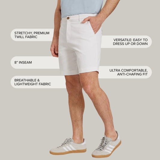Stretch Chino Short White slim-shorts shorts