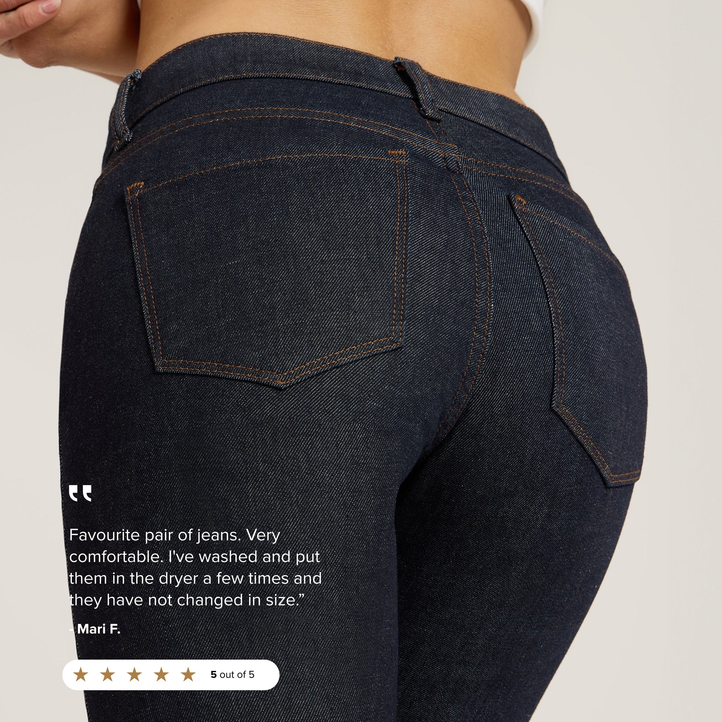 Women wearing Dark Blue Mid Rise Slim Straight Ridge Jeans