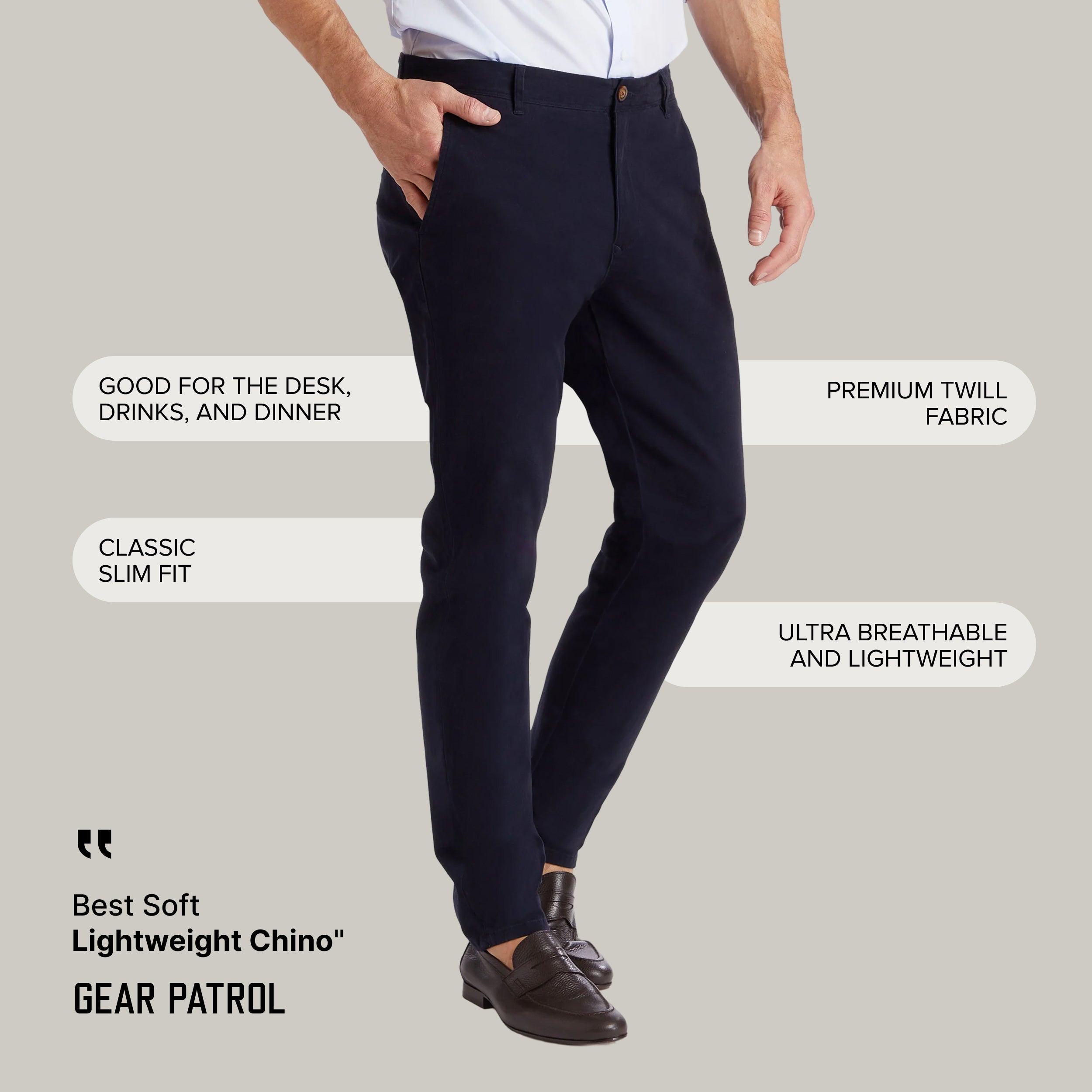 Men's Everyday Comfort Slim Chino Pants - Mott & Bow