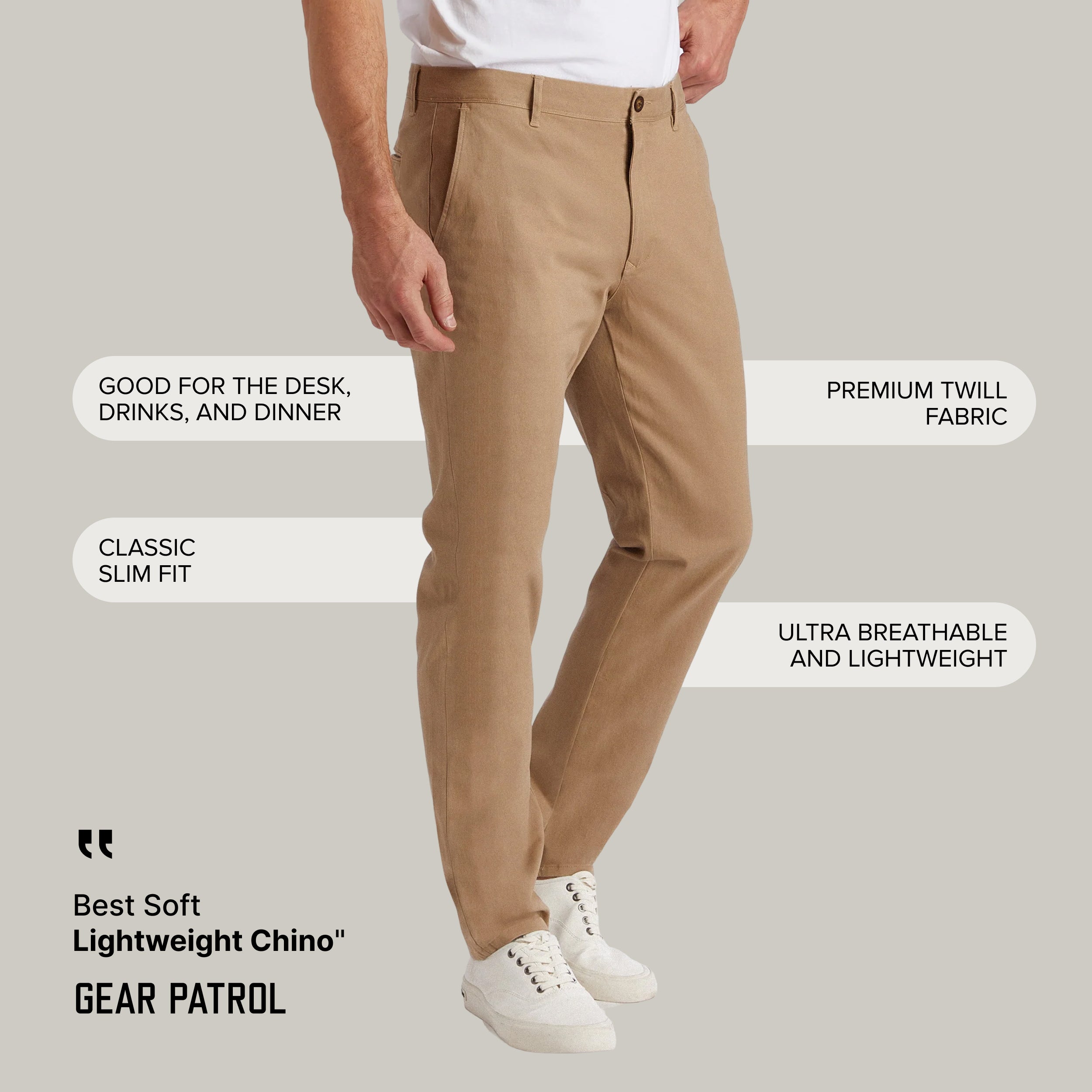 Men's Everyday Comfort Slim Chino Pants - Mott & Bow