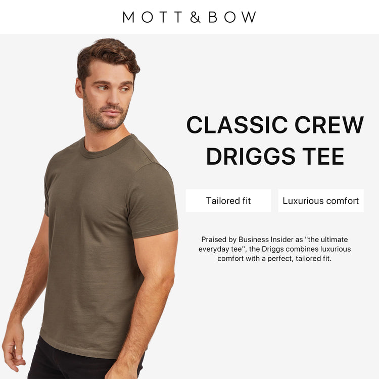  wearing White Mott&Bow | Classic Crew Driggs Tee tt