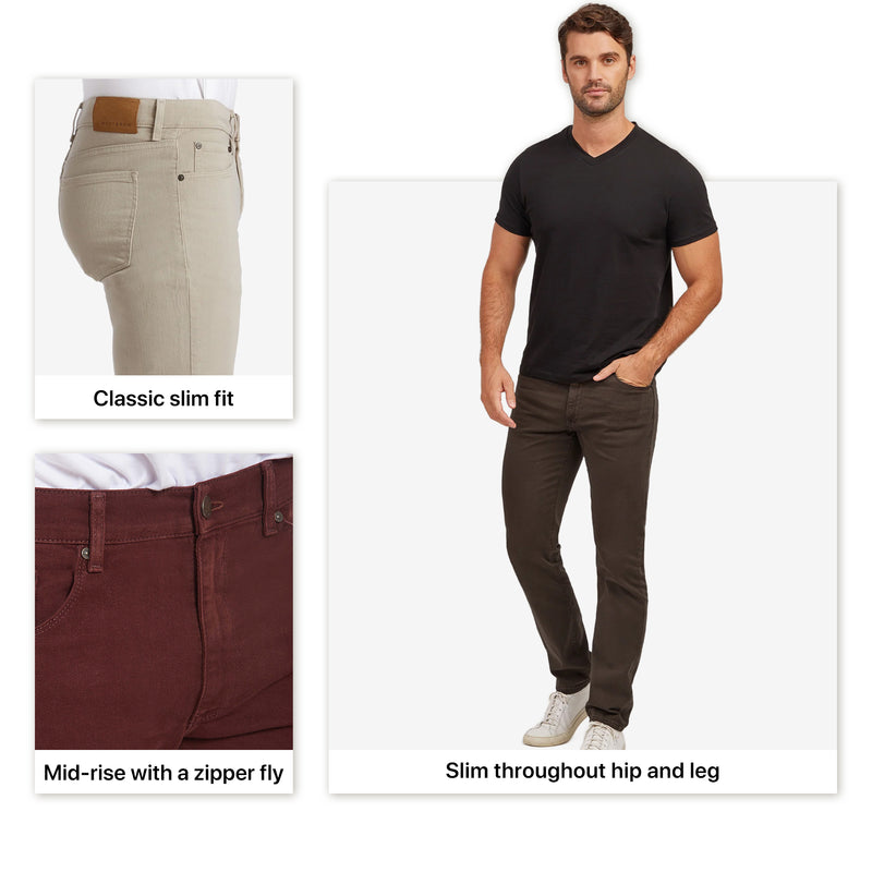 Men wearing Khaki Mott&Bow | Slim Mercer Jeans tt jeans