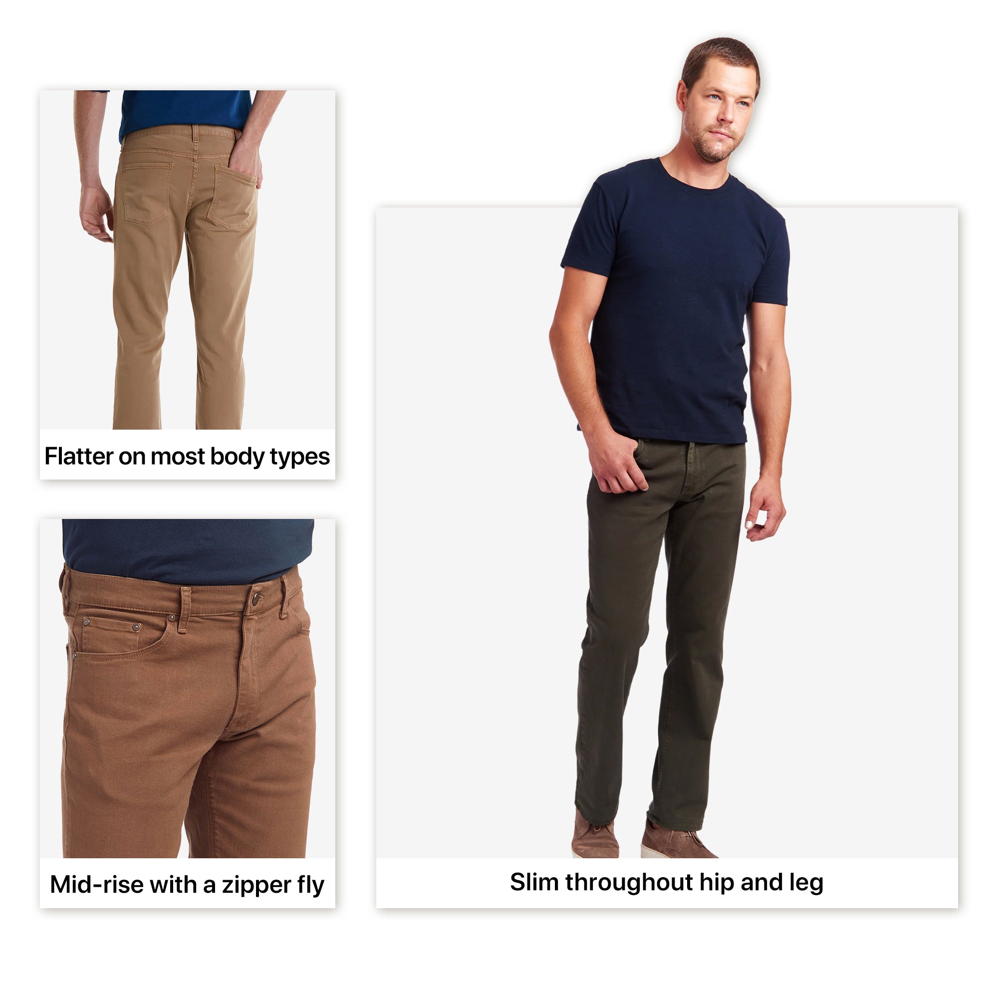 Men wearing Military Green Mott&Bow | Straight Mercer Jeans tt jeans