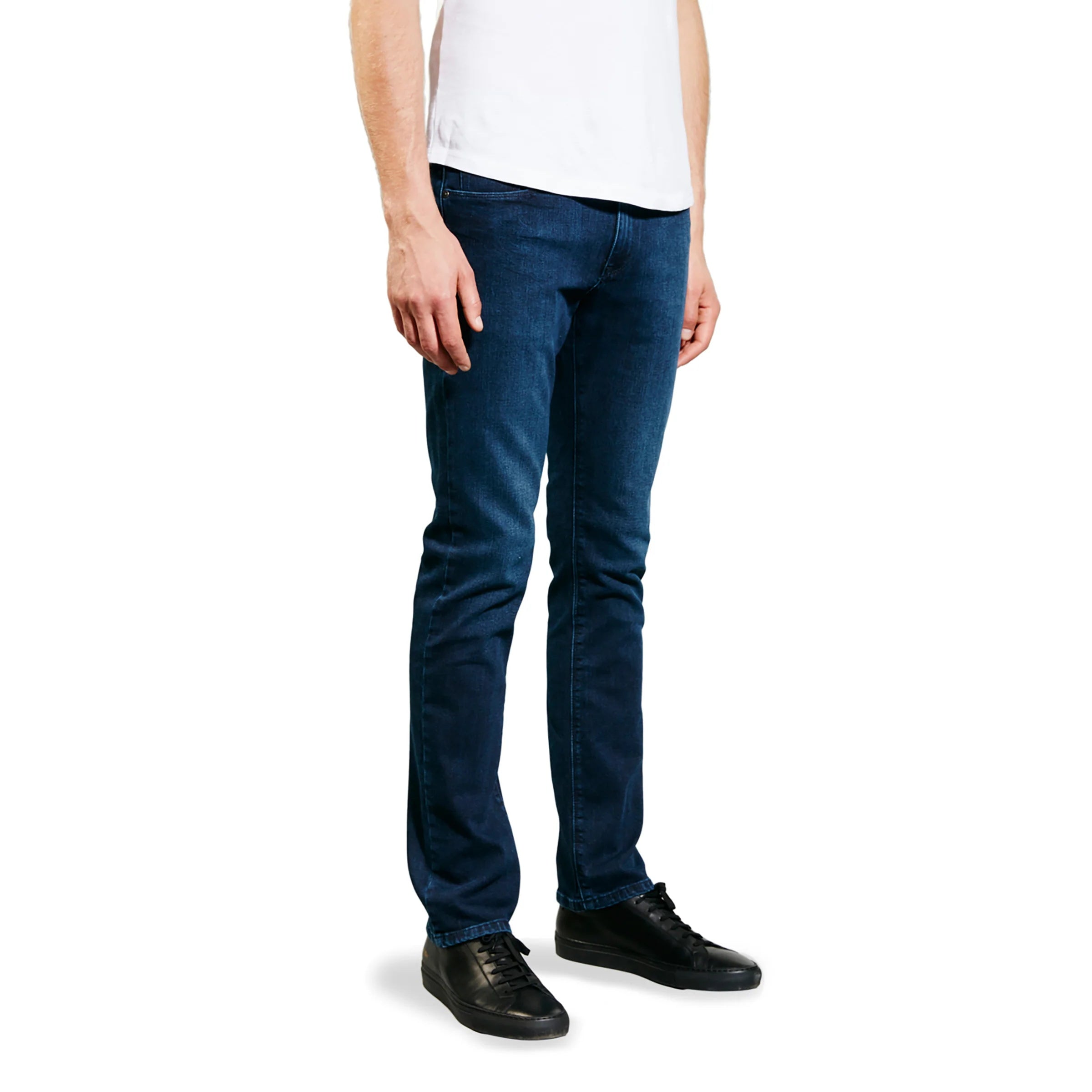 Men wearing Wooster Dark Blue Mott&Bow | Slim Staple Jeans tt jeans