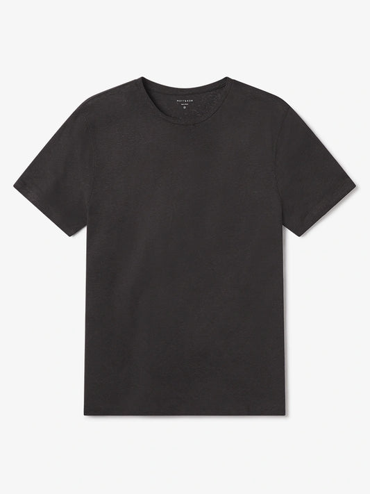 Linen Blend Crew Tee Dark Gray Crew tees