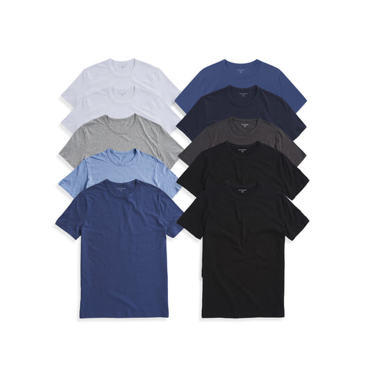 Classic Crew Driggs 10-Pack White/White/Heather Gray/California Blue/Baltic Blue/Graphite/Navy/Dark Gray/Black/Black bdl10_men_crew_tee tees