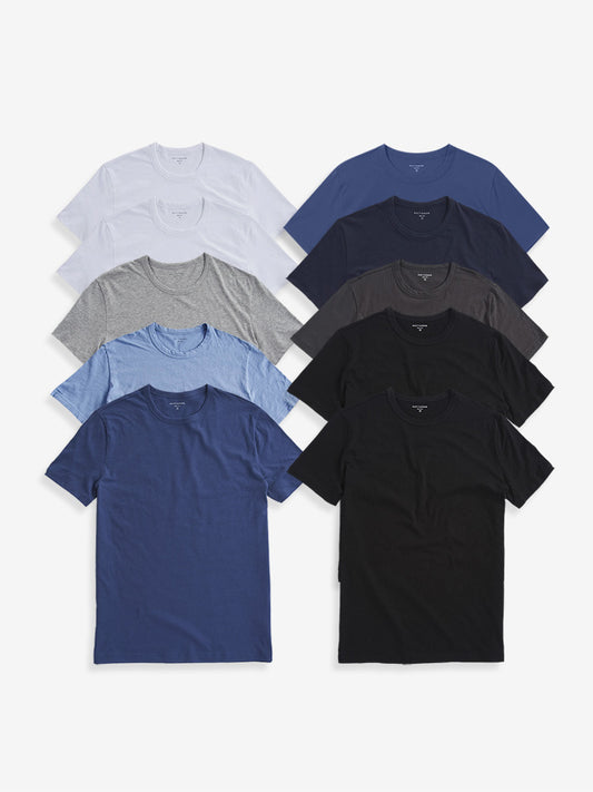 Classic Crew Driggs 10-Pack White/White/Heather Gray/California Blue/Baltic Blue/Graphite/Navy/Dark Gray/Black/Black bdl10_men_crew_tee tees
