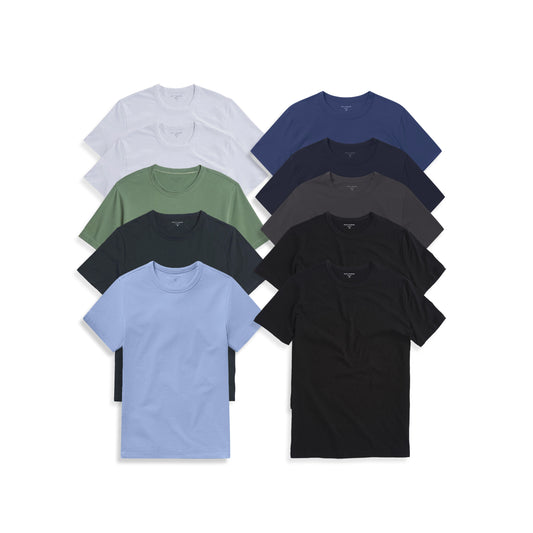 Classic Crew Driggs 10-Pack White/White/Olive/California Blue/Baltic Blue/Pine/Navy/Dark Gray/Black/Black bdl10_men_crew_tee tees