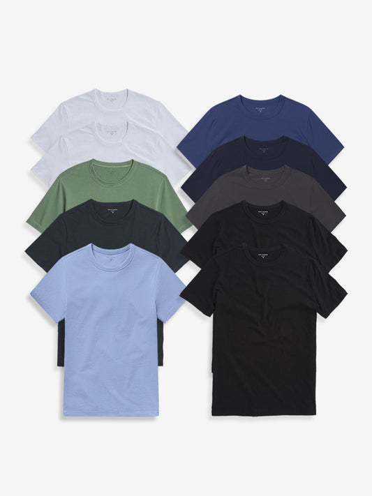 Classic Crew Driggs 10-Pack White/White/Olive/California Blue/Baltic Blue/Pine/Navy/Dark Gray/Black/Black bdl10_men_crew_tee tees