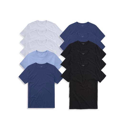 Classic Crew Driggs 10-Pack White/White/White/Black/Black/Black/Baltic Blue/Baltic Blue/Baltic Blue/California Blue bdl10_men_crew_tee tees