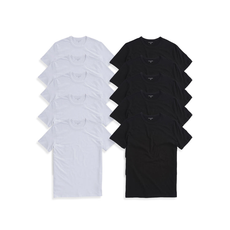 Men wearing Black/White Classic Crew Driggs 10-Pack